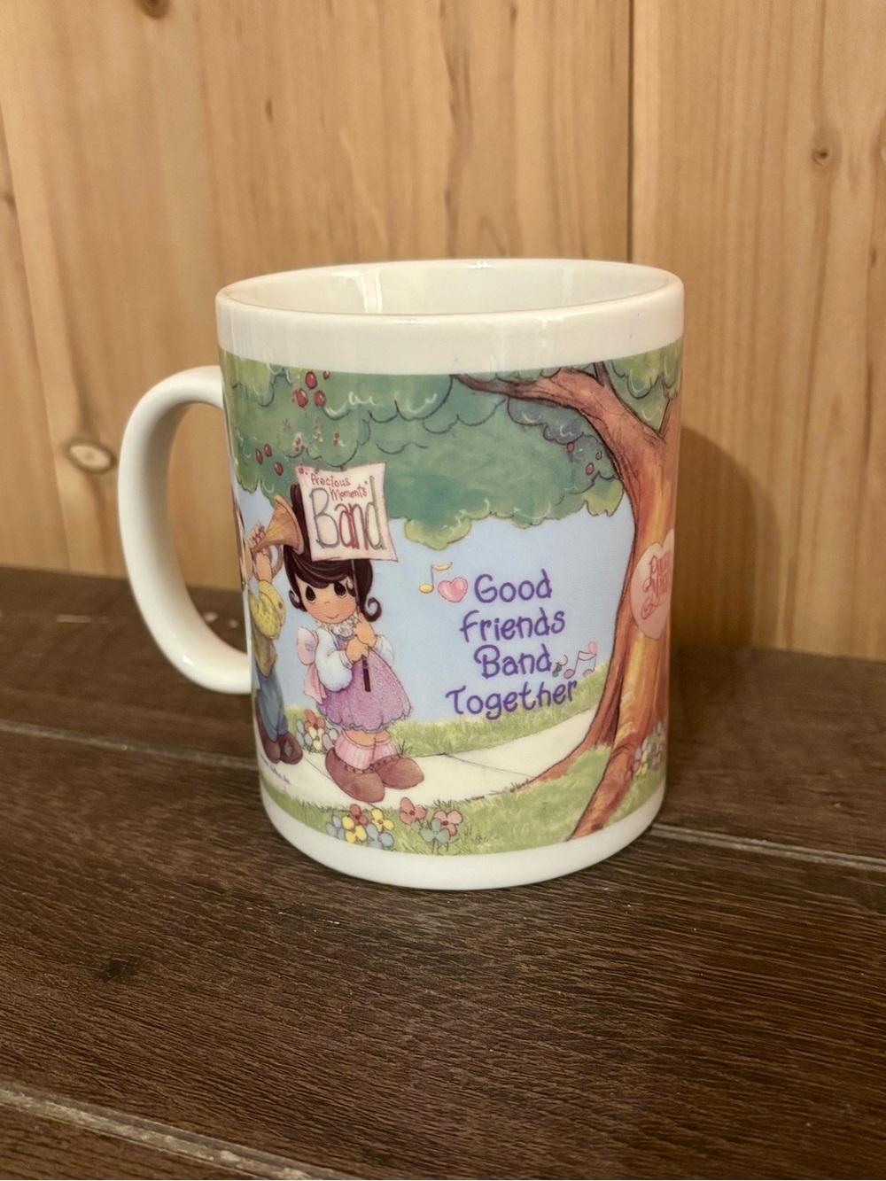 Vintage 2001 Precious Moments Good Friends Band Together Mug Enesco Gitco
